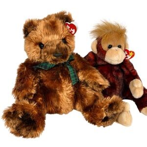 Ty Beanie Buddies Bear & Schweethart Monkey Plush Set – Retired
